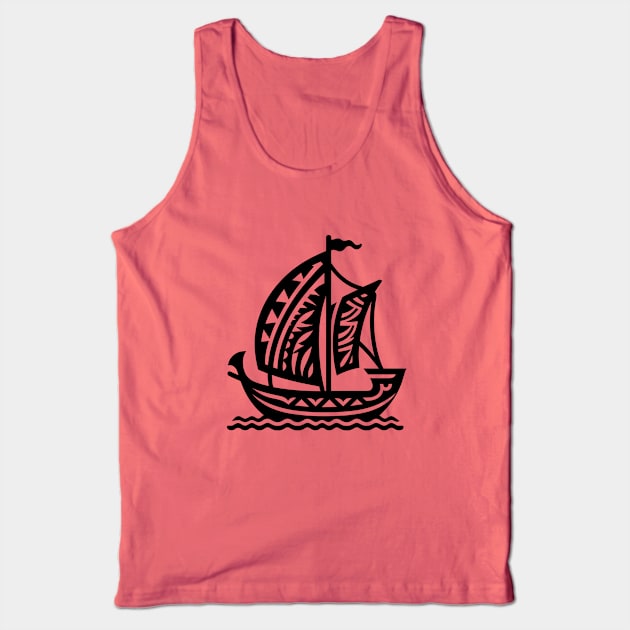 Polynesian Sailboat Tank Top by KayBee Gift Shop